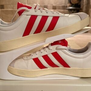 Adidas Women's Red and Cream Sneakers -Court.  New Without tags